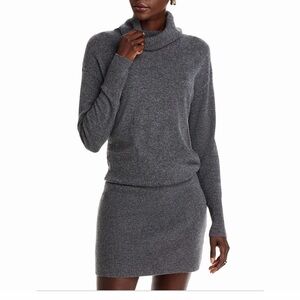Veronica Beard Charcoal Turtleneck Sweater Dress